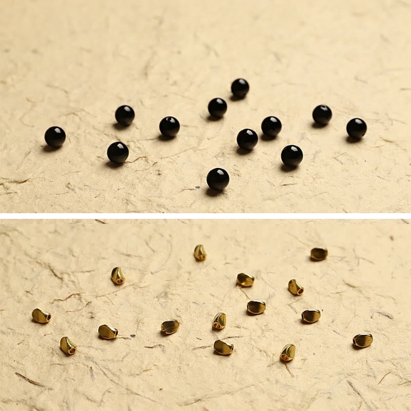 Buddha Stonesチベット 108 個Malaビーズ ブラックオニキス 三目 ジービーズ 守護ブレスレット