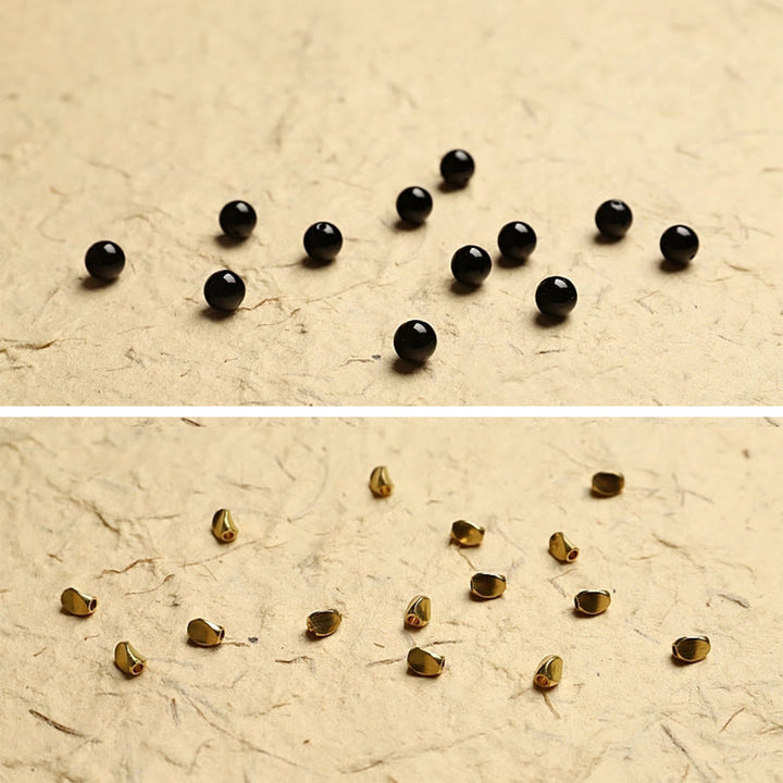 Buddha Stonesチベット 108 個Malaビーズ ブラックオニキス 三目 ジービーズ 守護ブレスレット