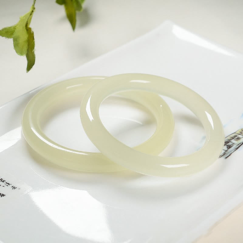 Buddha Stones天然アフガニスタン翡翠 カフブレスレット バングル