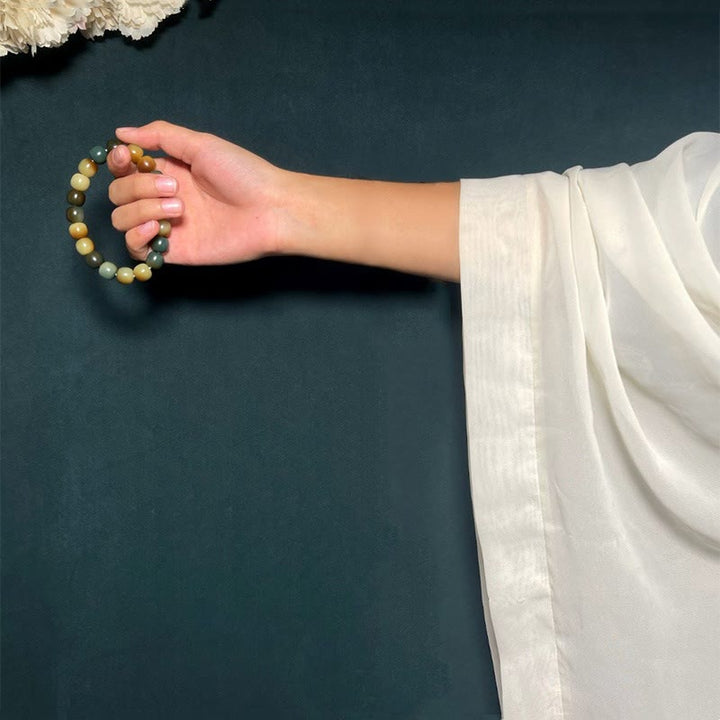 Buddha Stones108 個のMalaビーズ 菩提樹の種 平和の知恵のブレスレット リストMalaポケットMala