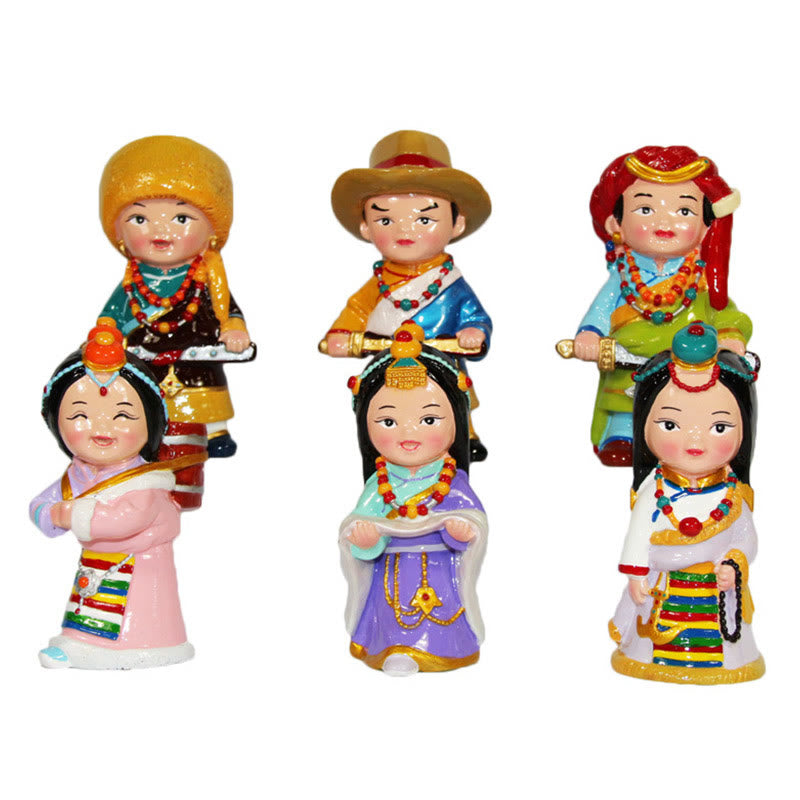 Buddha Stones手描き チベット フィギュア クリエイティブ ホーム オフィス 車 装飾 オーナメント