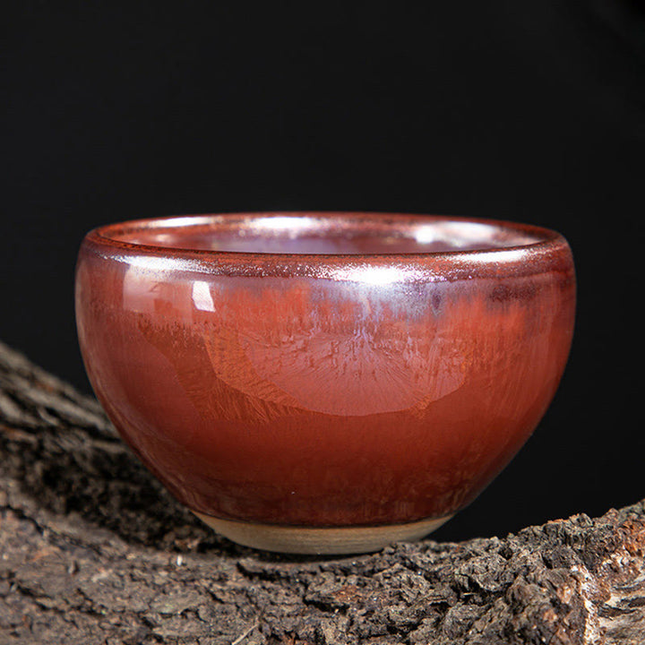 Buddha Stones手作り 中国 建禅 蓮華デザイン 陶器 ティーカップ カンフー ティーカップ