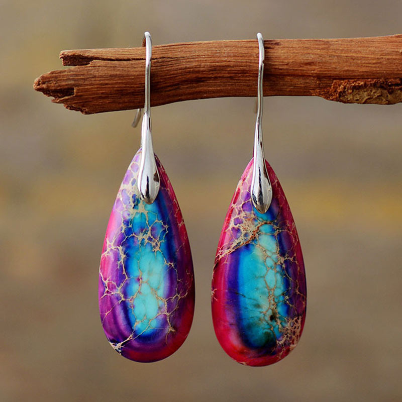 Buddha Stones皇帝石 水晶 幸福のイヤリング