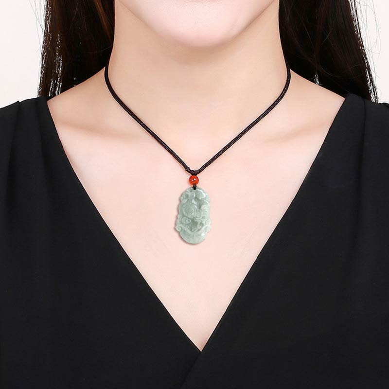 Buddha Stones天然翡翠12星座成功ペンダントネックレス - image 20