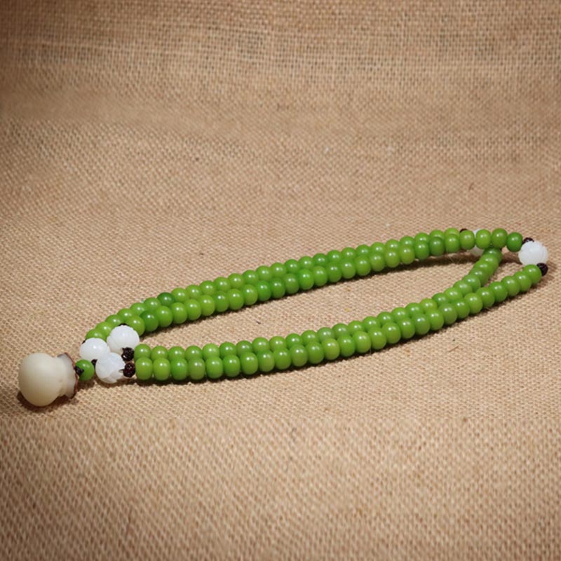 Buddha Stones天然菩提樹 108個入りMala知恵のブレスレット