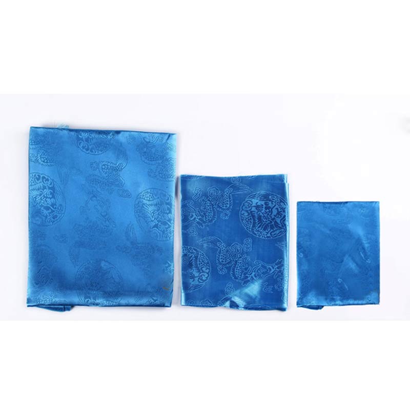 チベットの幸運の祝福5色の龍と鳳凰の模様のカタ装飾