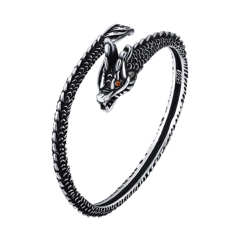 Buddha Stones龍の鱗模様 幸運の守護ブレスレットバングル