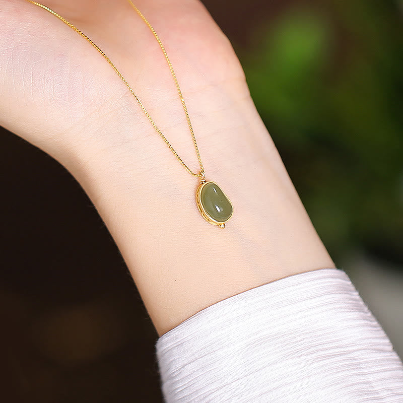 Buddha Stones925 スターリングシルバー 天然和田翡翠 シアン翡翠 幸運の笑う仏陀 蝶のネックレスペンダント - ラブビーン - image 21