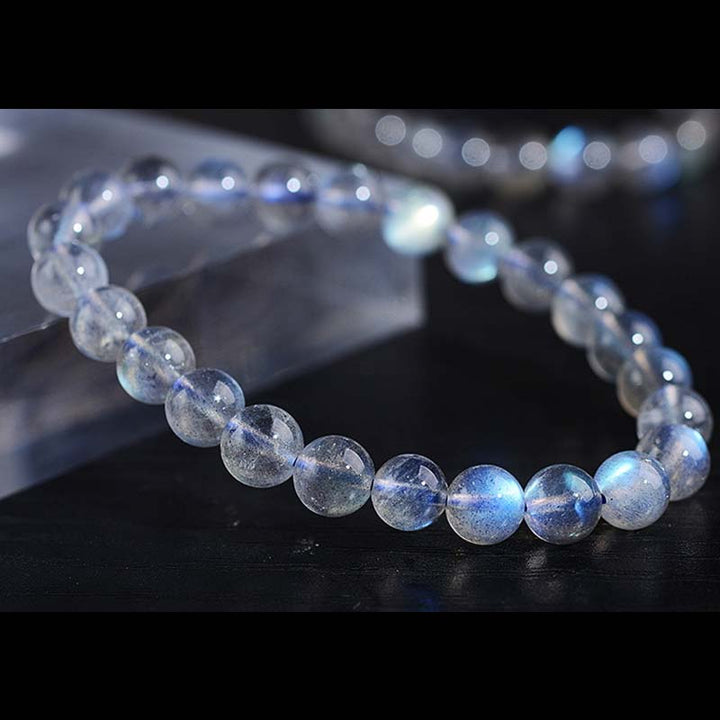 Buddha Stones天然ムーンストーン ヒーリングビーズ ブレスレット - image 5