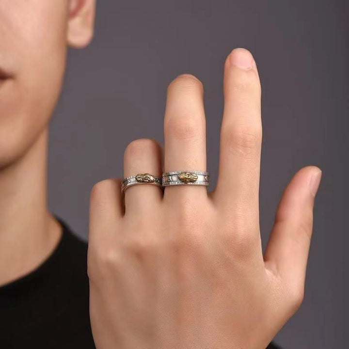 Buddha Stonesオーム・マニ・パドメ・フム般若心経 幸運 富 カップルリング