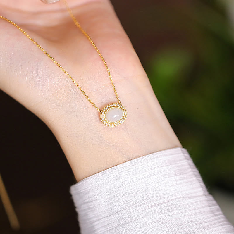 Buddha Stones925 スターリングシルバー 天然和田翡翠 シアン翡翠 幸運の笑う仏陀 蝶のネックレスペンダント - ラウンドホワイトジェイド - image 31