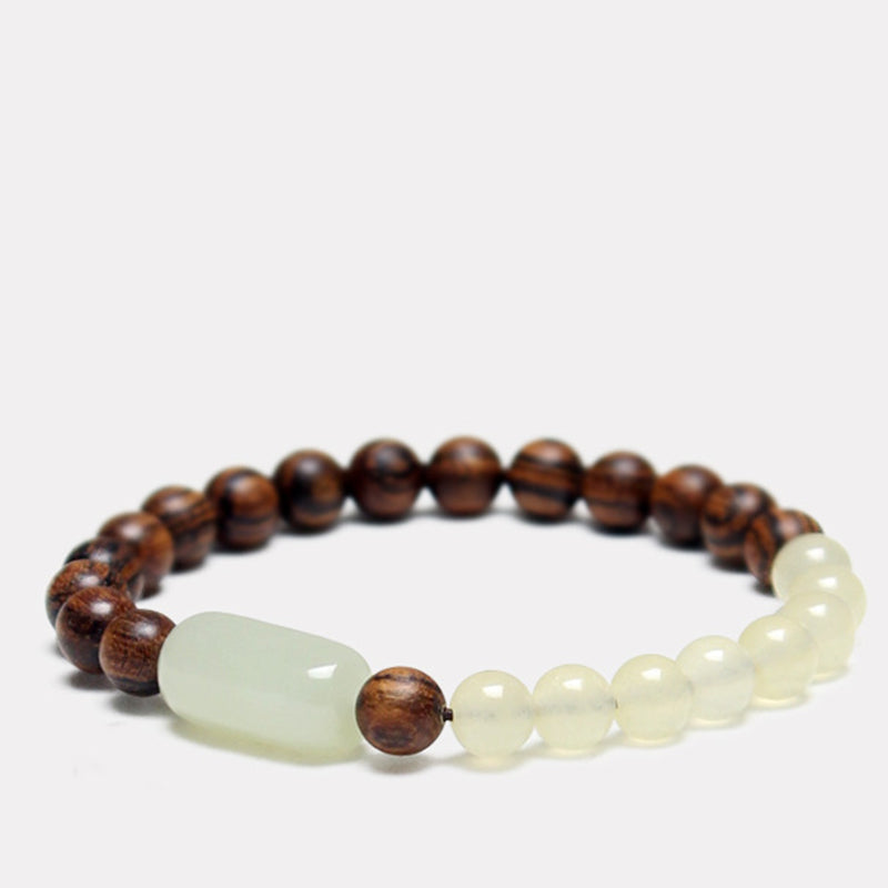 Buddha Stones翡翠白檀幸運豊穣ブレスレット