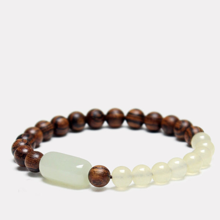 Buddha Stones翡翠白檀幸運豊穣ブレスレット