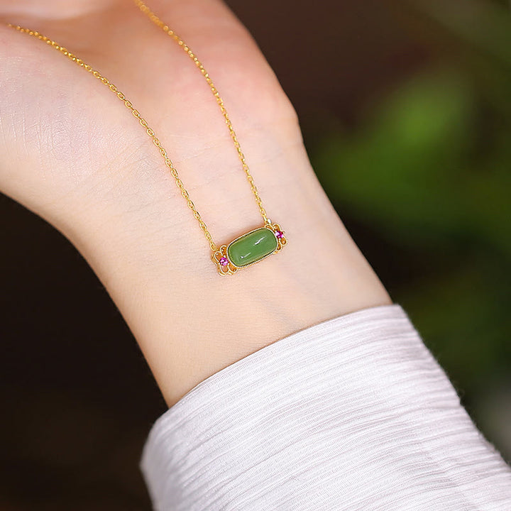 Buddha Stones925 スターリングシルバー 天然和田翡翠 シアン翡翠 幸運の笑う仏陀 蝶のネックレスペンダント - シアンジェイドフラワー - image 24