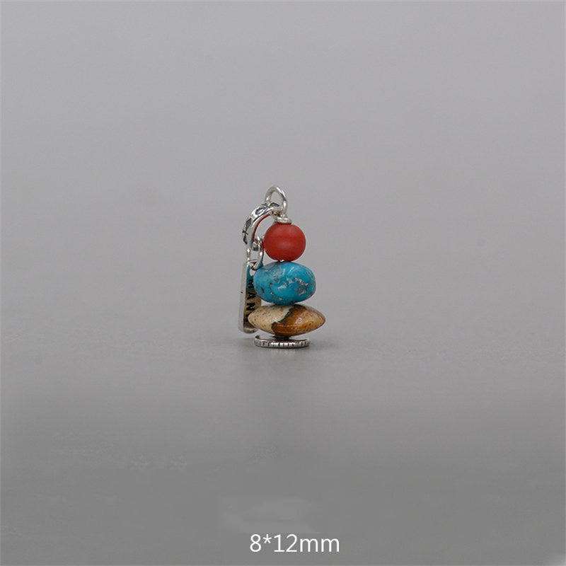 Buddha Stones禅ケアン ラブラドライト 各種クリスタル 落ち着いたペンダントネックレス - レッドガラスビーズ&ターコイズ&ランドスケープストーンペンダント 8×12mm - image 13