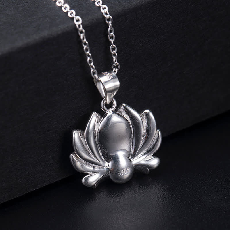 Buddha Stones925スターリングシルバー ロータスフラワーパール ウェルスネックレスペンダント - image 9