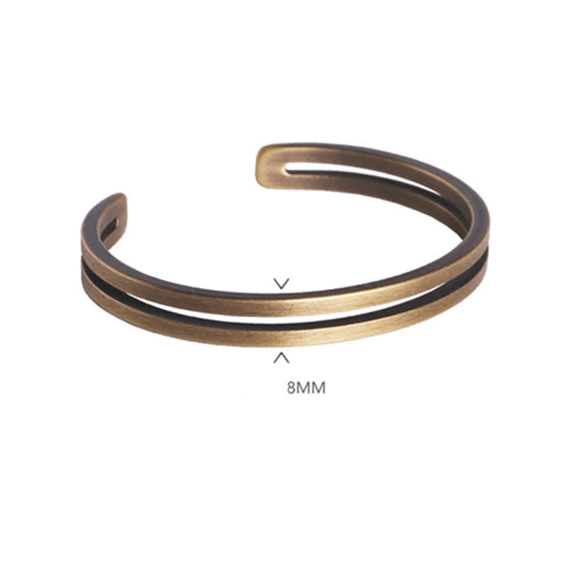 Buddha Stonesの素朴な銅製幸運バイキングカフブレスレット