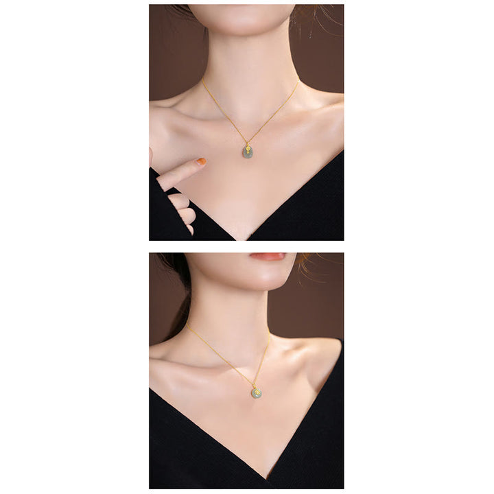 Buddha Stones925 スターリングシルバー 天然和田翡翠 シアン翡翠 幸運の笑う仏陀 蝶のネックレスペンダント - image 29