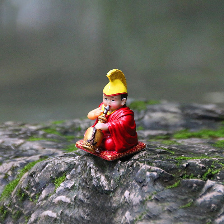 Buddha Stones手描き チベット ラマ像 彫刻 クリエイティブ ホーム オフィス 車 装飾 オーナメント