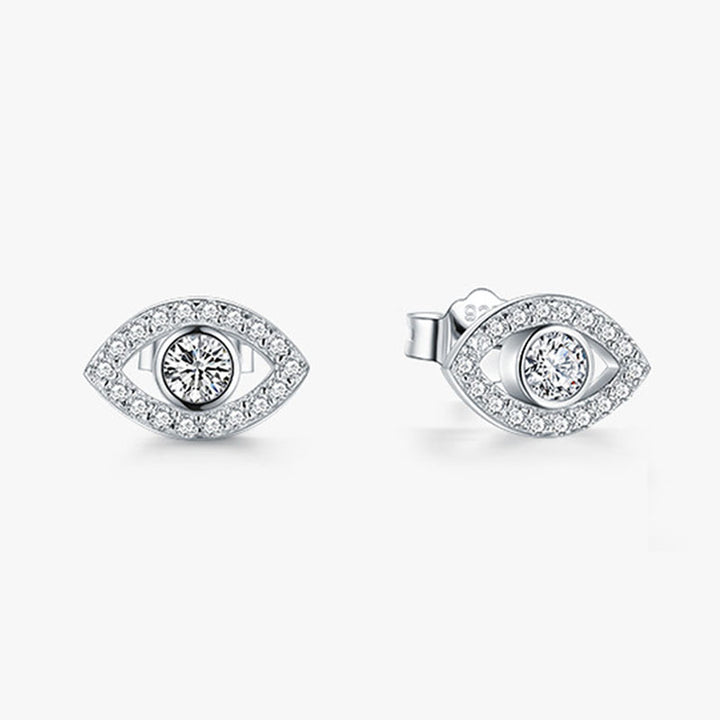 Buddha Stones925スターリングシルバー 邪眼シンボル 守護スタッドピアス