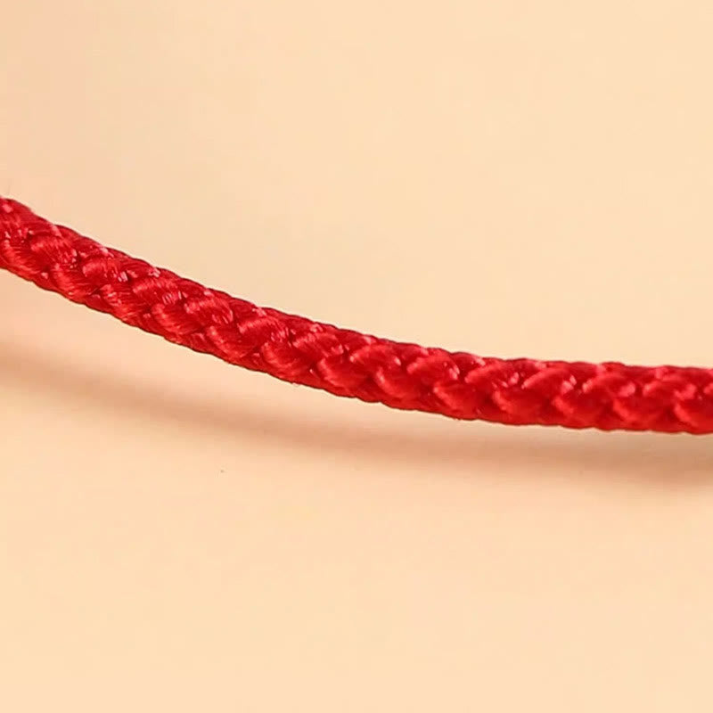 Buddha Stonesハンドメイド999スターリングシルバードラゴン年かわいい中国の十二支幸運編みブレスレット