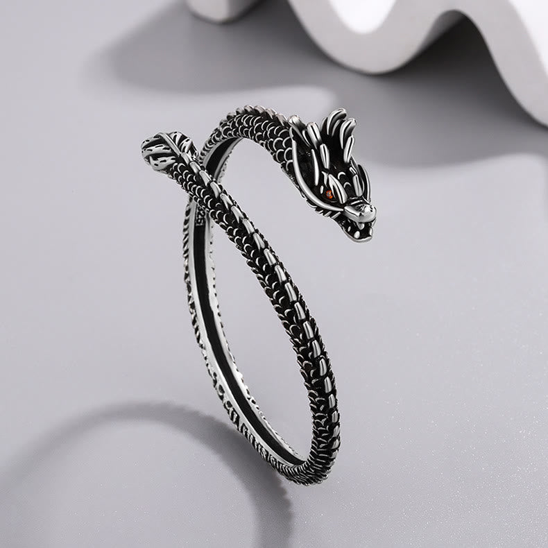 Buddha Stones龍の鱗模様 幸運の守護ブレスレットバングル