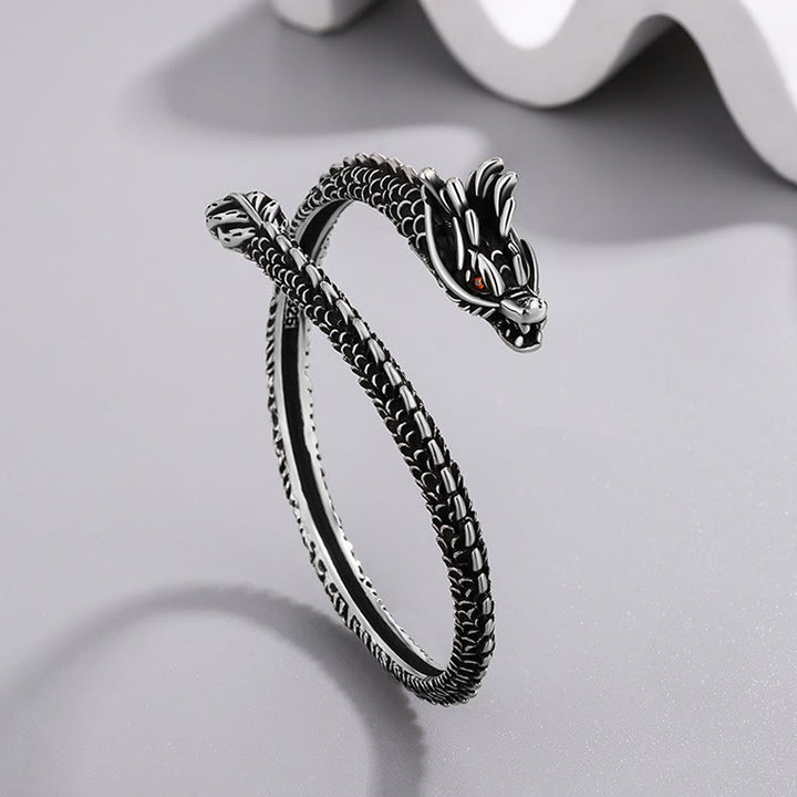 Buddha Stones龍の鱗模様 幸運の守護ブレスレットバングル