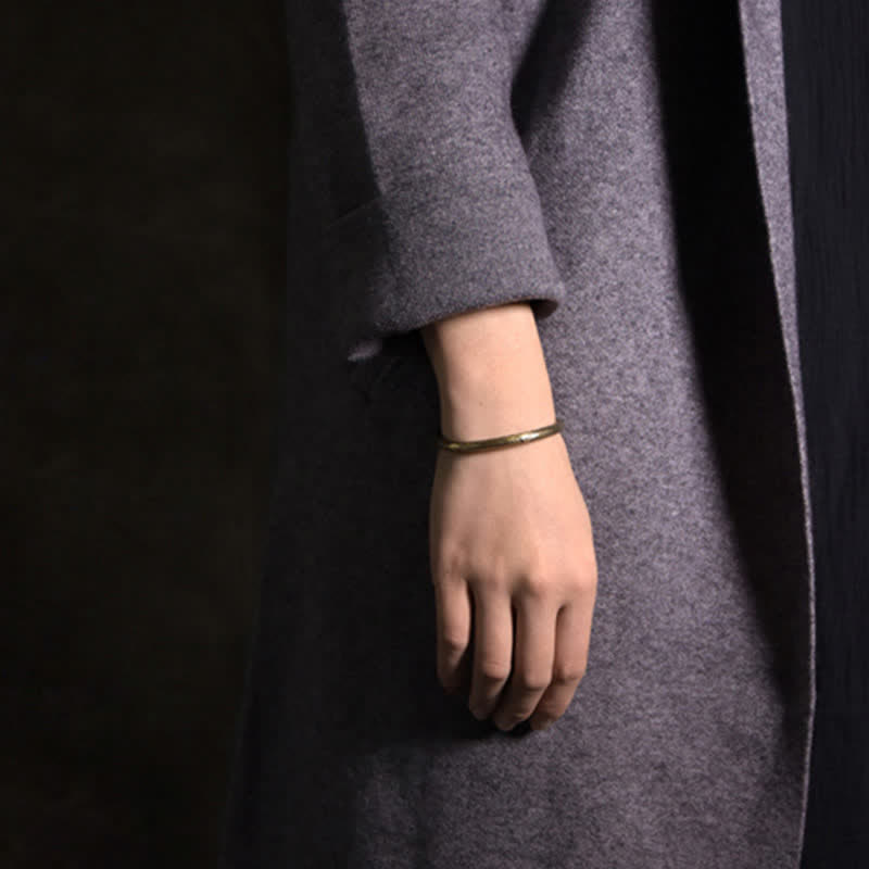 Buddha Stonesの素朴なデザイン銅製バランス調節可能なカフブレスレット