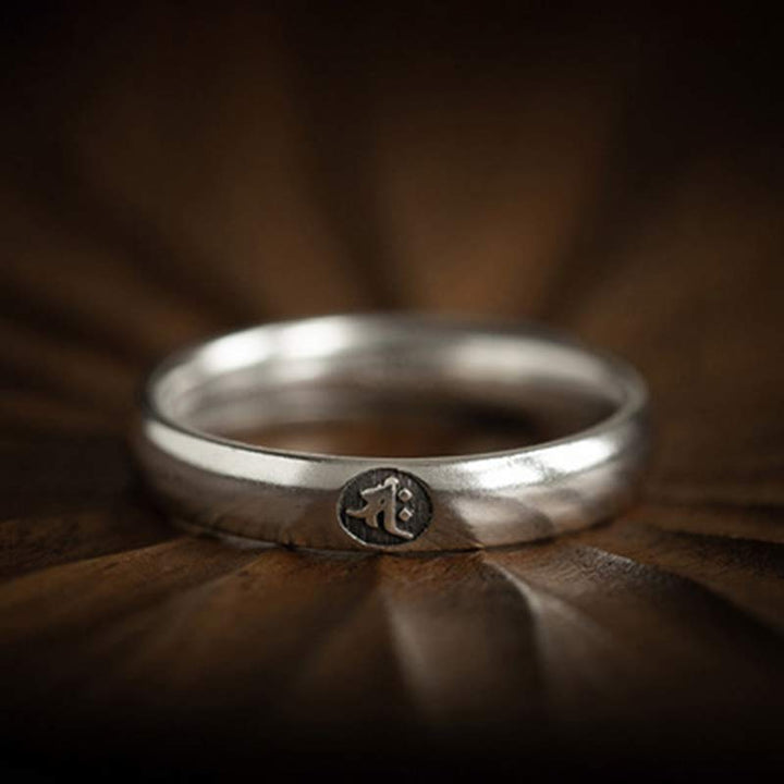 Buddha Stones925 スターリングシルバー十二支誕生仏の祝福 カップルリング