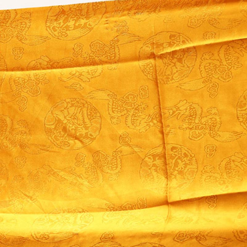 チベットの幸運の祝福5色の龍と鳳凰の模様のカタ装飾