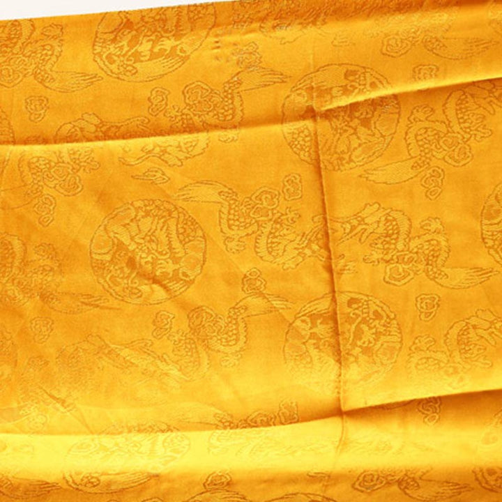 チベットの幸運の祝福5色の龍と鳳凰の模様のカタ装飾