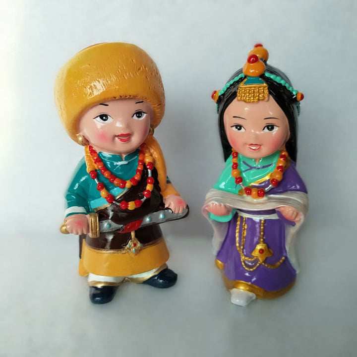 Buddha Stones手描き チベット フィギュア クリエイティブ ホーム オフィス 車 装飾 オーナメント