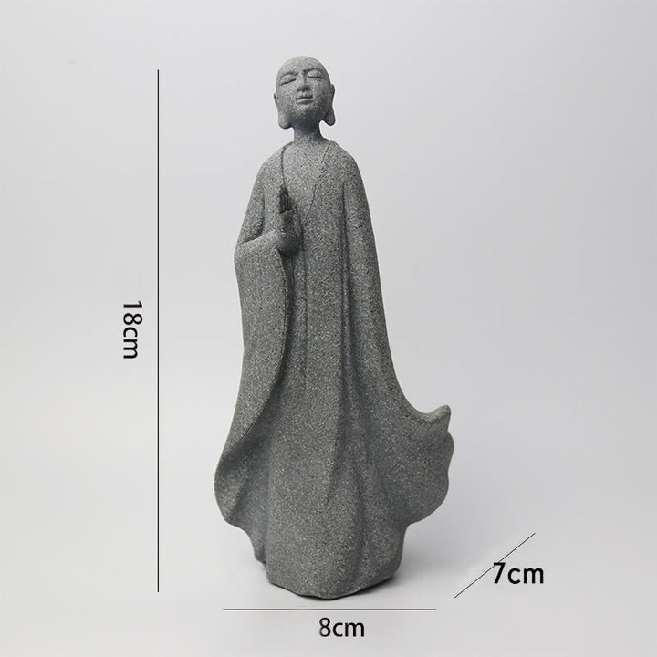 Buddha Stones瞑想 仏陀 僧侶 静寂 家の装飾