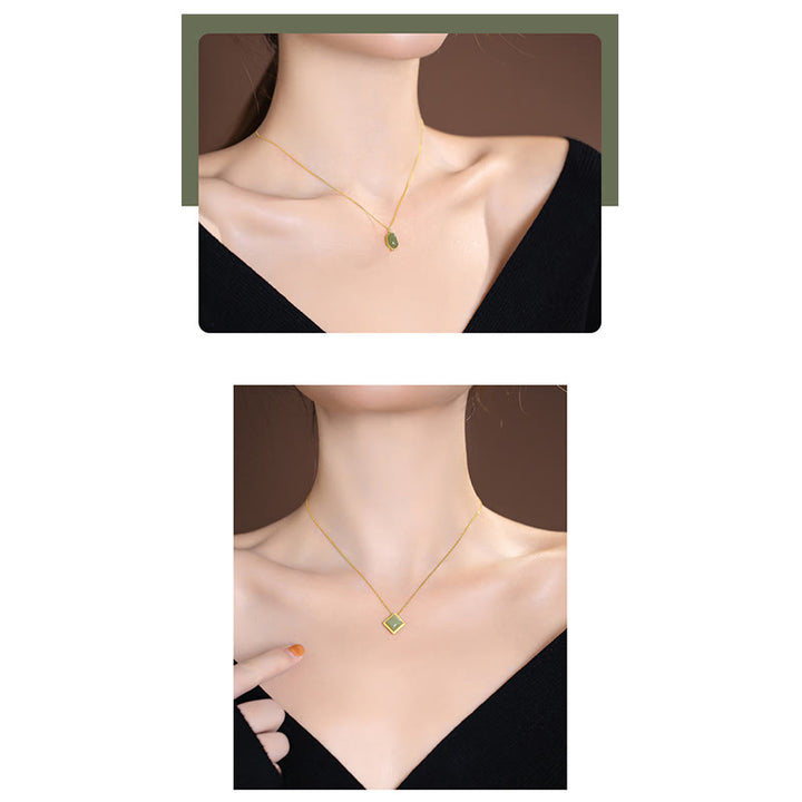 Buddha Stones925 スターリングシルバー 天然和田翡翠 シアン翡翠 幸運の笑う仏陀 蝶のネックレスペンダント - image 22