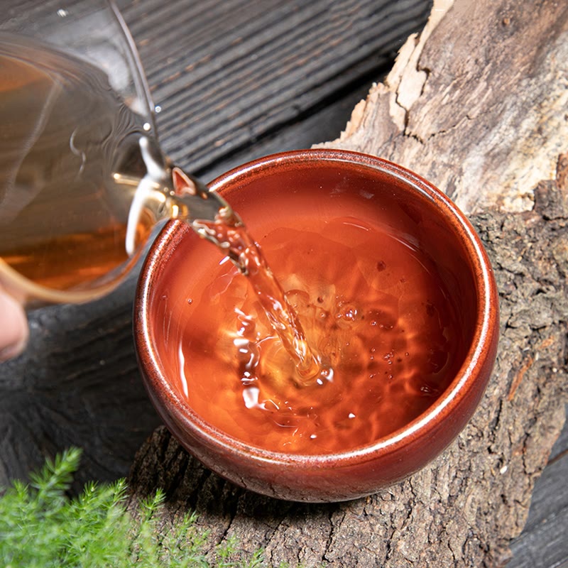 Buddha Stones手作り 中国 建禅 蓮華デザイン 陶器 ティーカップ カンフー ティーカップ
