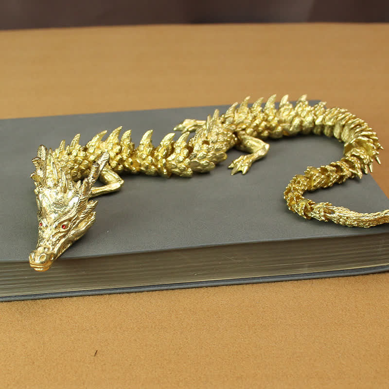 真鍮銅製ドラゴン富幸運守護像置物ホームデコレーション