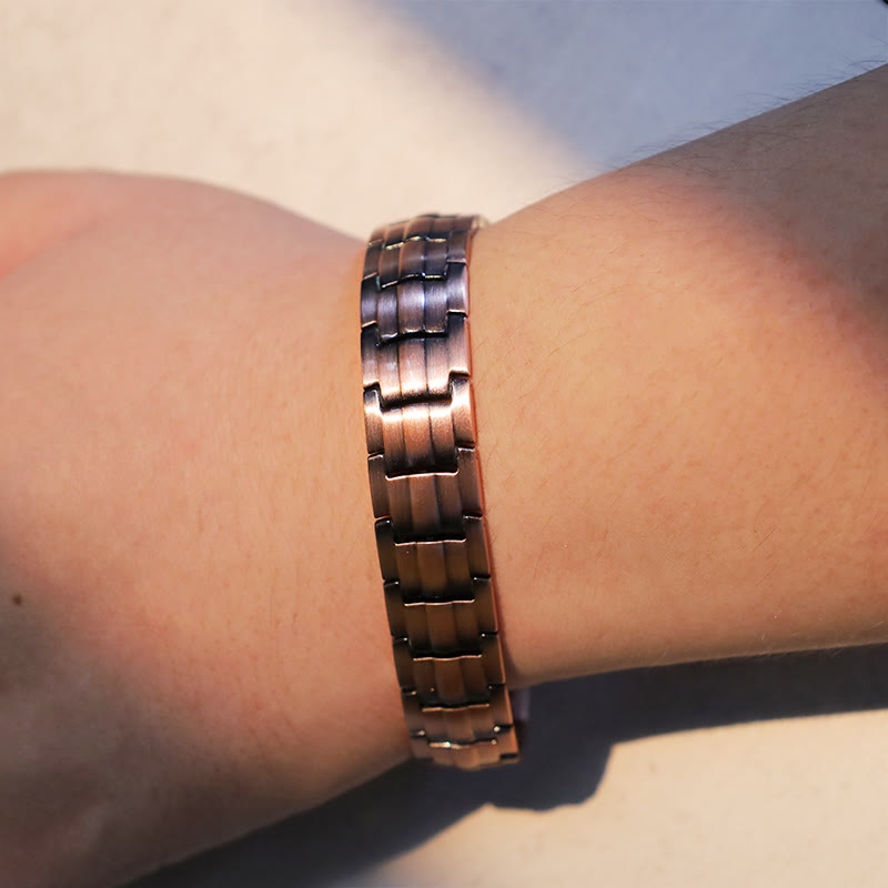 ヴィンテージ マグネティック ソリッド銅 カフブレスレット バングル