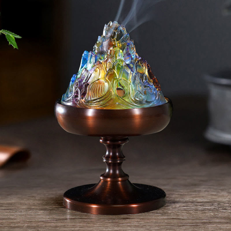 琉璃水晶山ヒーリング瞑想香炉