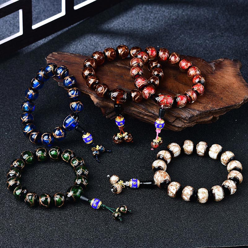 チベット龍脈瑪瑙ヒーリングブレスレット