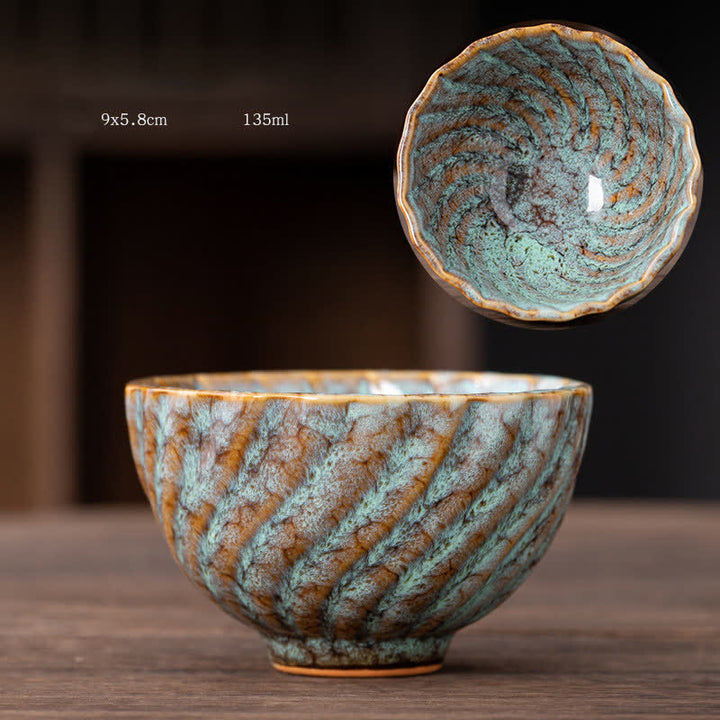 Buddha Stones桃の花模様 陶器 ティーカップ 花 ティーカップ