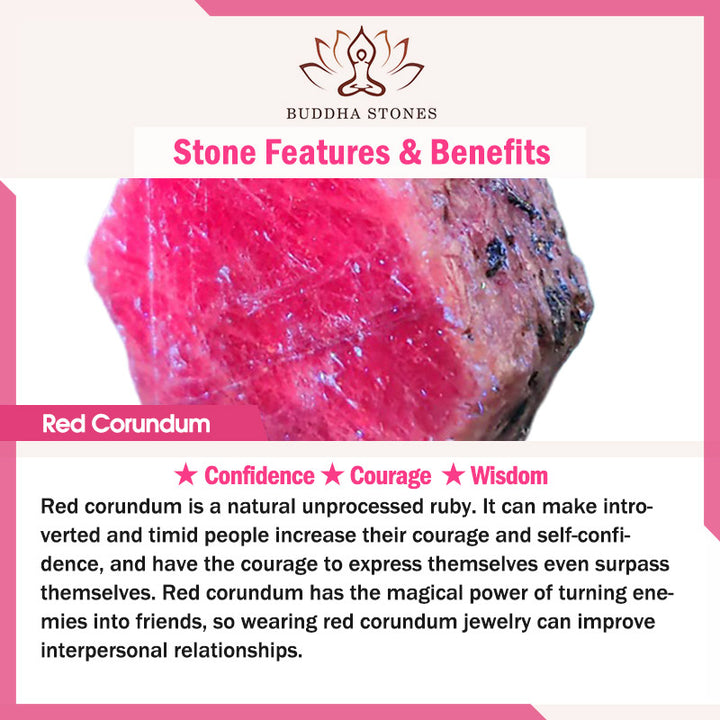 Buddha Stonesエメラルド クリスタル レッドコランダム 自信 勇気 リング イヤリング ネックレス ペンダント