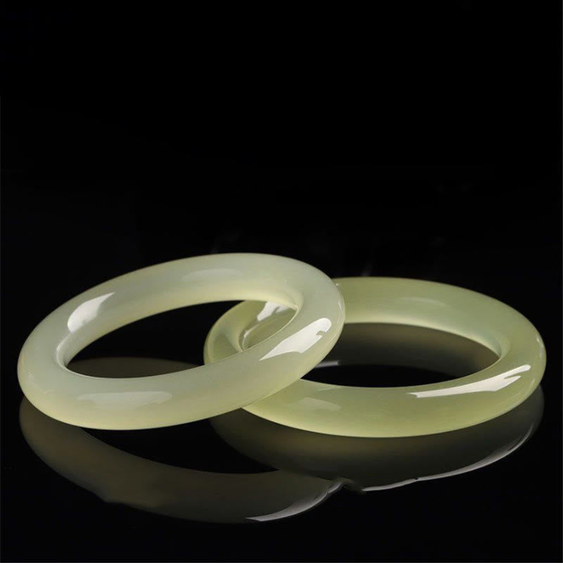 Buddha Stones天然アフガニスタン翡翠 カフブレスレット バングル