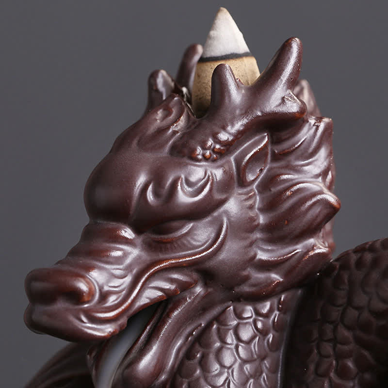 龍の模様の成功陶器香炉飾り