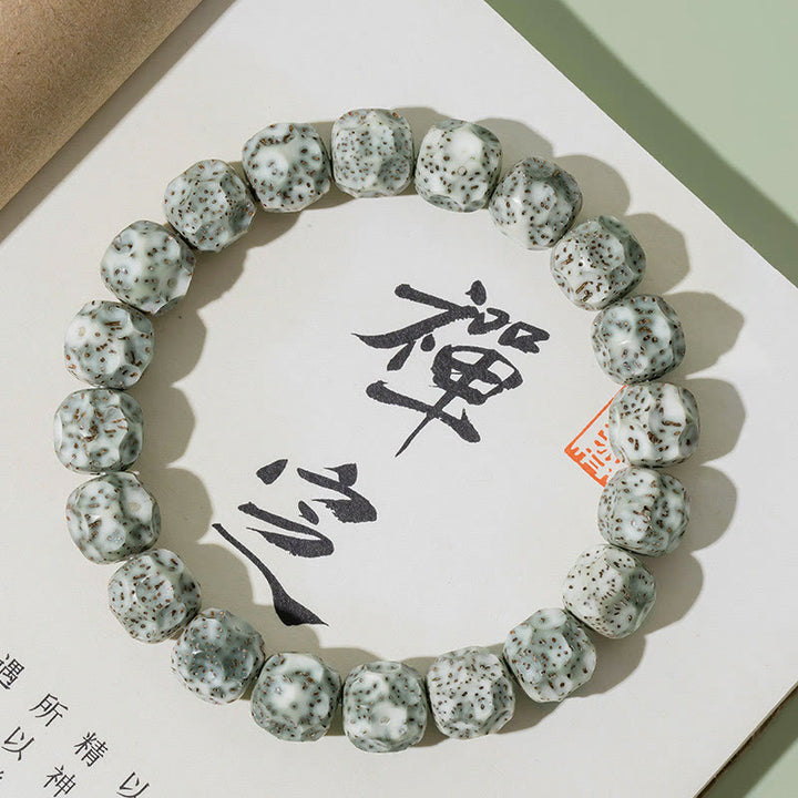 Buddha Stones天然 カラフル 菩提樹 縁起 富のブレスレット