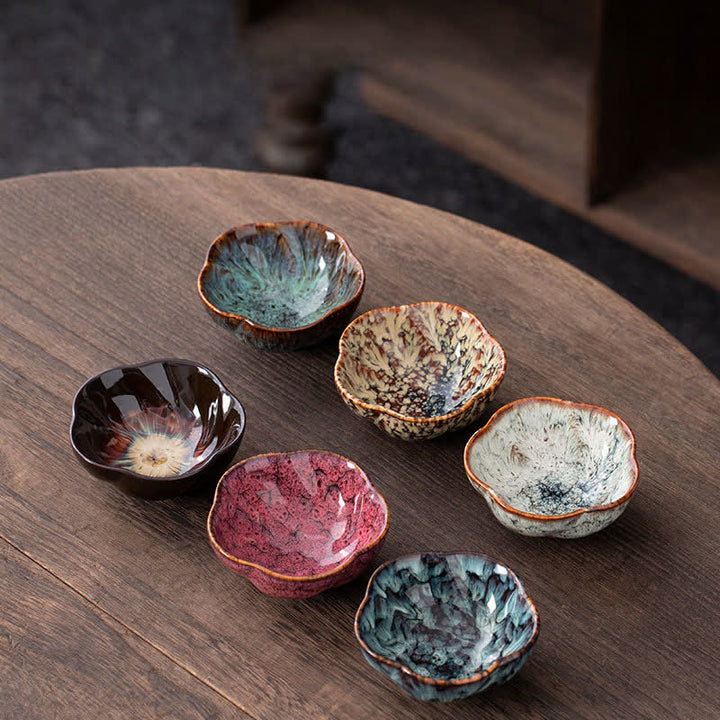 Buddha Stones桃の花模様 陶器 ティーカップ 花 ティーカップ