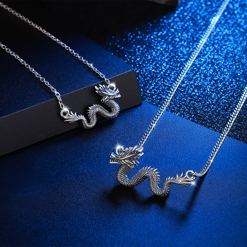 Buddha Stones925スターリングシルバー 龍年 縁起の良い龍の守護チェーンネックレスペンダント - image 4