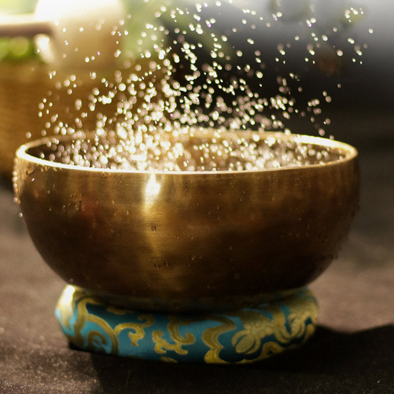 ヒーリングと瞑想のための手作りのBuddha Stonesサウンドボウル、ポジティブなエネルギーシンギングボウルセット。