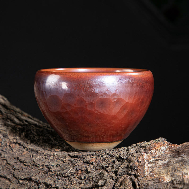 Buddha Stones手作り 中国 建禅 蓮華デザイン 陶器 ティーカップ カンフー ティーカップ