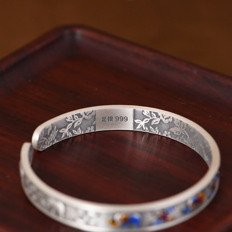 Buddha Stones999スターリングシルバー 象の強さと知恵のブレスレット カフバングル - image 5