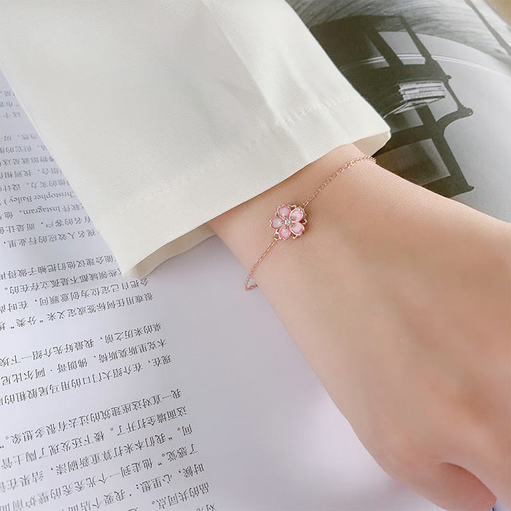Buddha Stones925スターリングシルバー 桜の祝福チェーンブレスレット 回転リング - image 10